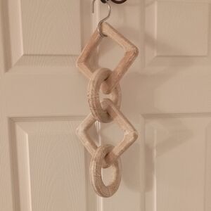 Geometric Wooden Wall Decor in Cream